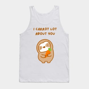 I Care A Lot About You Carrot Sloth Tank Top